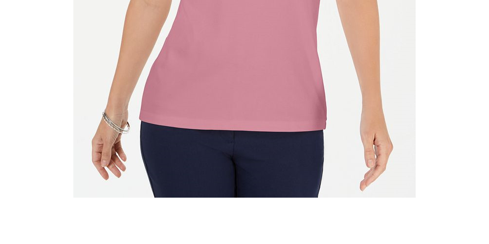 Camiseta Karen Scott Solid - Rosa Tamanho P