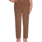 Calça social feminina Alfred Dunner WALNUT - Calça de camurça sintética Walnut - Plus Brown Tamanho 16P