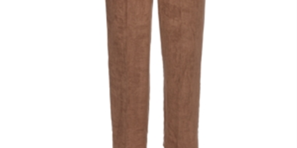 Calça social feminina Alfred Dunner WALNUT - Calça de camurça sintética Walnut - Plus Brown Tamanho 16P