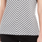 Blusa Karen Scott Listrada Cinza Tamanho P