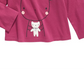 Camiseta infantil First Impressions Baby Girls Cotton Bunny &amp; Bear - Magenta Rose Purple Tamanho 12M