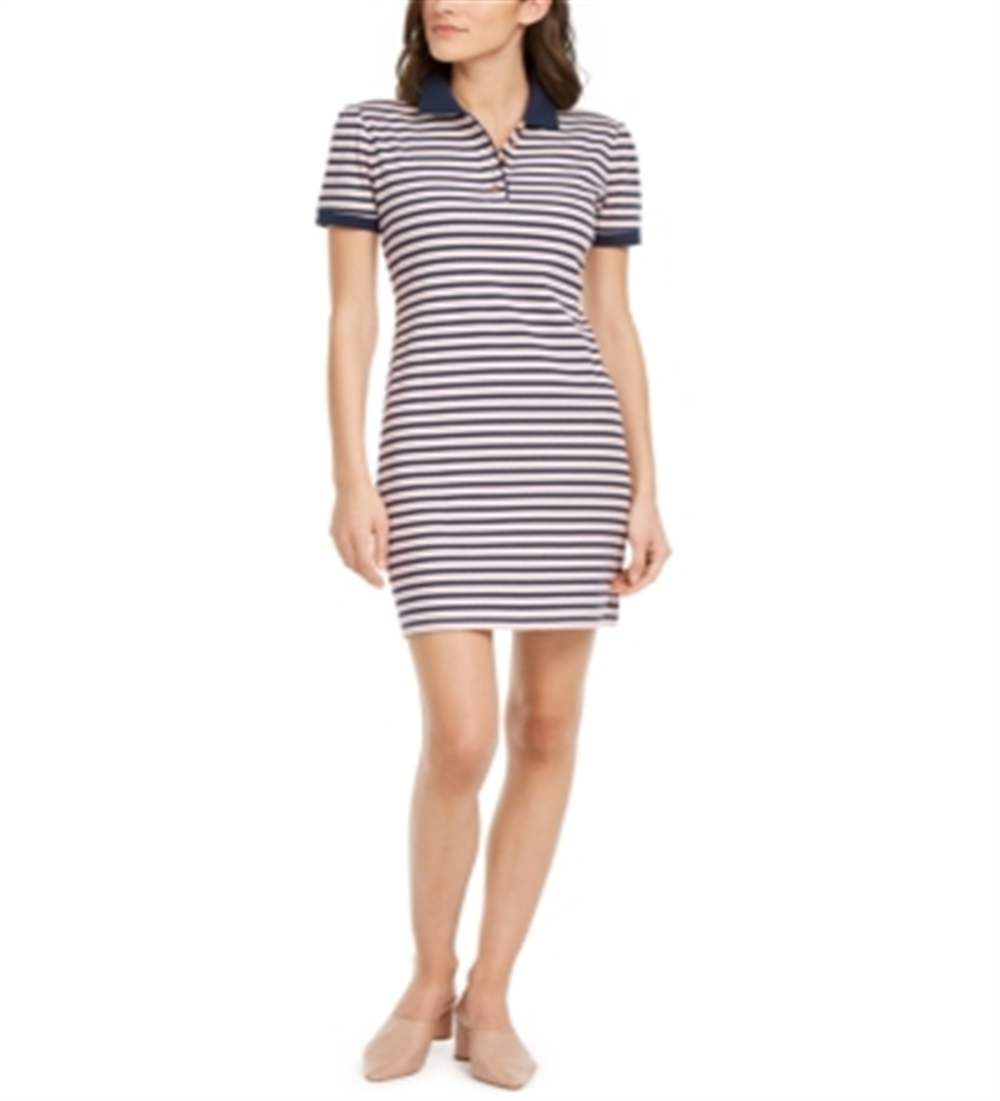 Vestido Polo Listrado Maison Jules Rosa Tamanho XS