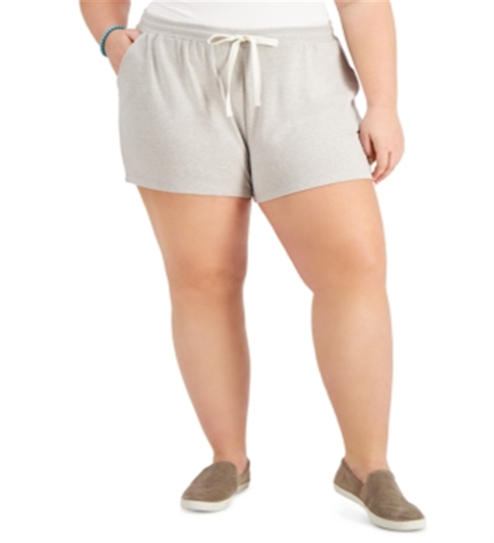 Estilo &amp; Co Plus Size Solid Knit Track Shorts Preto Tamanho --- Estilo Co Plus Size Solid Knit Track Shorts Preto Escuro 0X