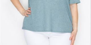 Camiseta Henley Plus Size Térmica com Decote em V Azul Tamanho 2X