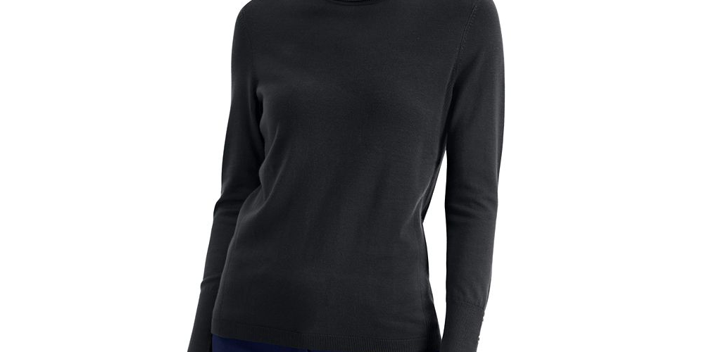 Suéter de gola alta Jm Collection marrom tamanho XL