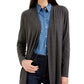 Karen Scott Petite Jersey Knit Cardigan Azul Tamanho PXL