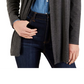 Karen Scott Petite Jersey Knit Cardigan Azul Tamanho PXL