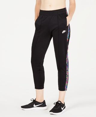 Calça Nike Sportswear Feminina Estampada Listrada Cintura Alta Preta Tamanho XS