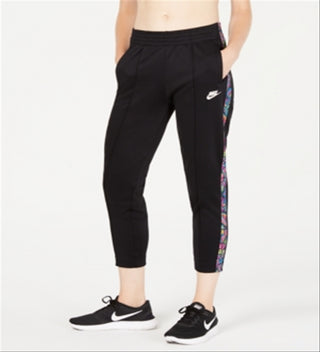 Calça Nike Sportswear Feminina Estampada Listrada Cintura Alta Preta Tamanho XS