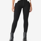 Calça jeans skinny feminina Lucky Brand Ava com botões expostos, preta, tamanho 31