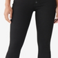Calça jeans skinny feminina Lucky Brand Ava com botões expostos, preta, tamanho 31