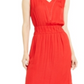 Vestido Alfani Feminino Smocked Waist Fit &amp; Flare Vermelho Tamanho PPetite XL
