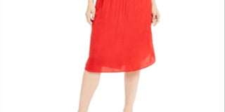 Vestido Alfani Feminino Smocked Waist Fit &amp; Flare Vermelho Tamanho PPetite XL