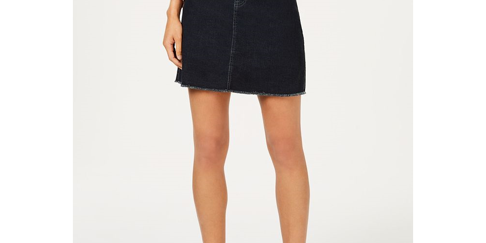 Saia-calça jeans desfiada estilo &amp; co, azul, tamanho grande