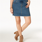 Saia-calça jeans desfiada estilo &amp; co, azul, tamanho grande