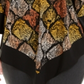 Blusa feminina Alfani com estampa e bainha em V, amarela, tamanho 2X