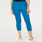 Calça curta feminina Charter Club Newport Tummy Control, azul, tamanho 12