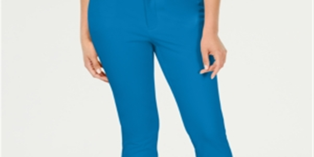 Calça curta feminina Charter Club Newport Tummy Control, azul, tamanho 12