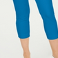 Calça curta feminina Charter Club Newport Tummy Control, azul, tamanho 12