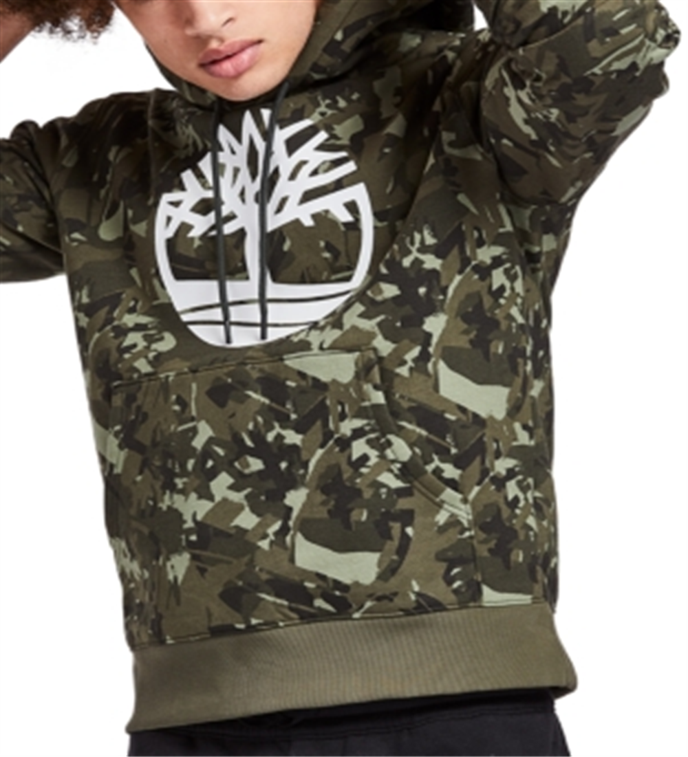 Moletom com capuz Timberland Camo Tree Logo Masculino Verde Tamanho P