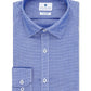 Camisa social masculina Ryan Seacrest Distinction Ultimate Slim Fit, sem passar a ferro, com estampa elástica, tamanho G, azul