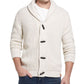Cardigan masculino vintage com nervuras e botões à prova de intempéries, marrom, tamanho XX-G