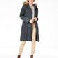 Cole Haan Anoraques e Parkas Femininos Graphite Down Fuzzy Hood Verde Tamanho 2XL