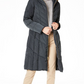 Cole Haan Anoraques e Parkas Femininos Graphite Down Fuzzy Hood Verde Tamanho 2XL