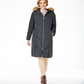 Cole Haan Anoraques e Parkas Femininos Graphite Down Fuzzy Hood Verde Tamanho 2XL