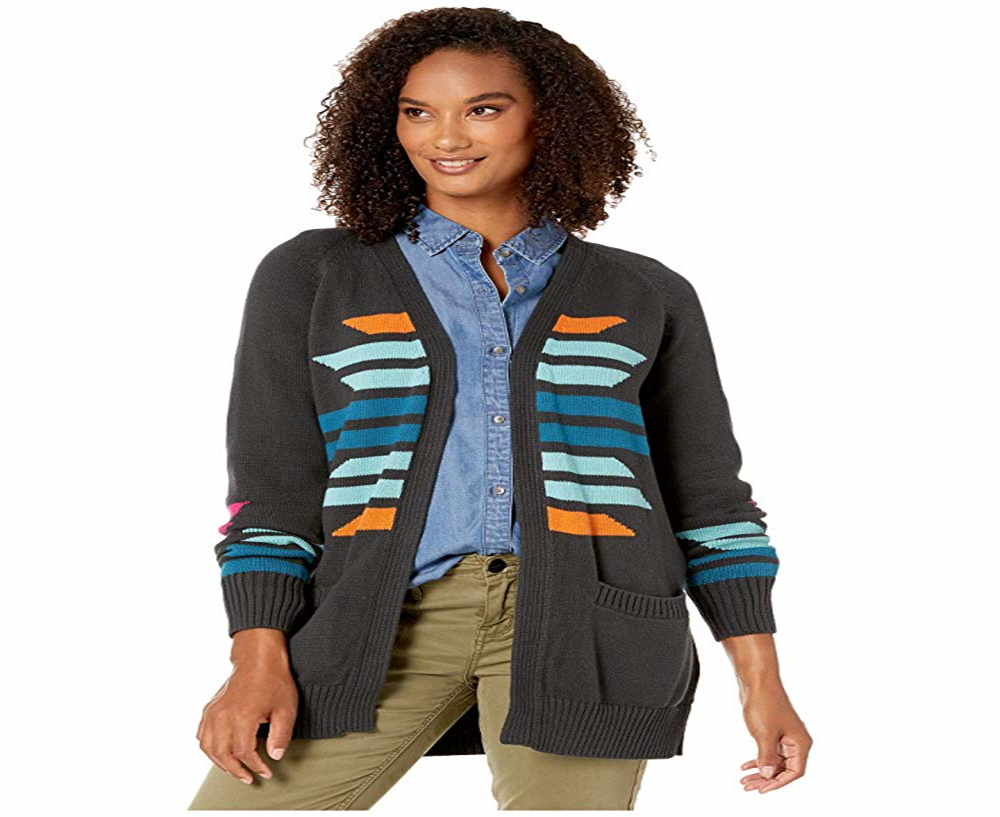 Cardigan Pendleton Feminino Cactus Bloom Cinza Tamanho P