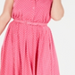 Vestido-camisa plus size feminino Charter Club com bolinhas e sem mangas - rosa, tamanho 20W