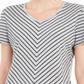 Karen Scott Blusa Listrada Feminina Cinza Tamanho Médio