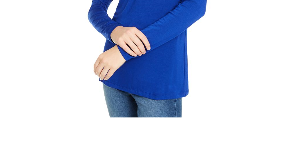 Blusa Inc Ilusão de Strass com Ombros à Mostra - Azul Brilhante Tamanho 2XL