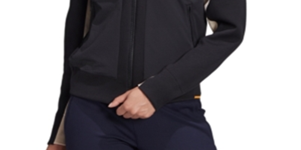 Jaqueta bomber feminina Adidas Varsity Colorblocked preta tamanho P