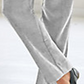 Calça de veludo cotelê feminina Alfred Dunner Plus, elegante para usar no trabalho, cinza, tamanho 18W