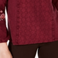 Top feminino estilo camponês com painel bordado vermelho tamanho médio