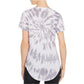 Camiseta feminina Chaser Tie Dye com gola redonda, branca, tamanho P