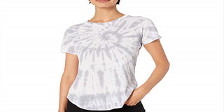 Chaser Women's T-Shirt Tie Dye Crew Neck White Size S