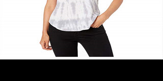 Chaser Women's T-Shirt Tie Dye Crew Neck White Size S