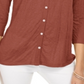 Blusa com botões frontais e ilhós Style &amp; Co, marrom, tamanho 2XL