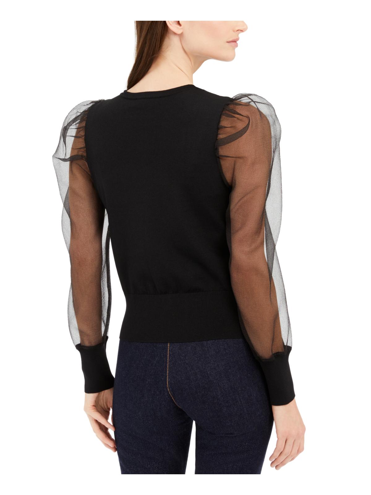 Cardigan feminino com manga trançada da INC International Concepts, preto, tamanho G