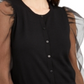 Cardigan feminino com manga trançada da INC International Concepts, preto, tamanho G