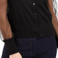 Cardigan feminino com manga trançada da INC International Concepts, preto, tamanho G