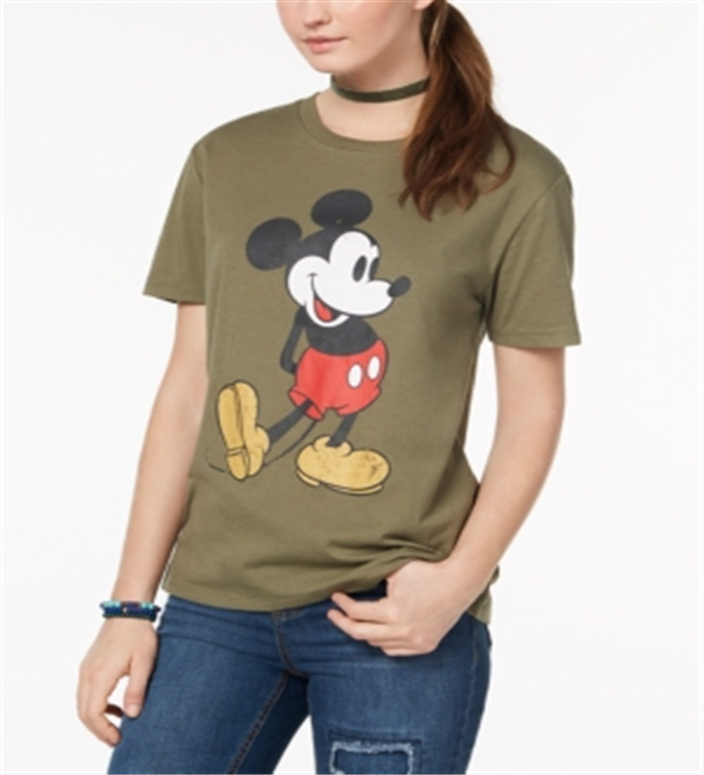 Camiseta infantil híbrida com estampa do Mickey, branca, tamanho XS