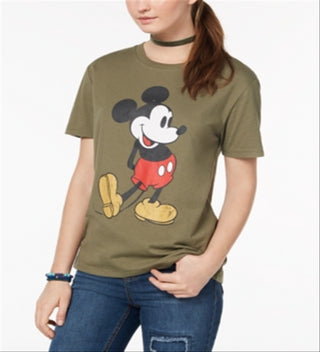 Camiseta infantil híbrida com estampa do Mickey, branca, tamanho XS