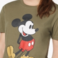 Camiseta infantil híbrida com estampa do Mickey, branca, tamanho XS