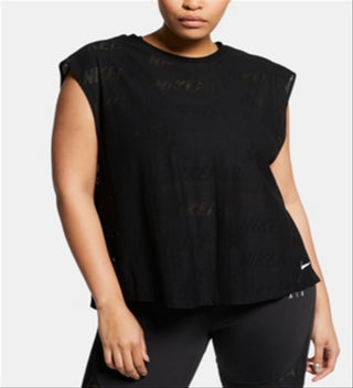 Regata Nike Feminina Sem Mangas Gola Redonda Active Wear Preta Tamanho 2X