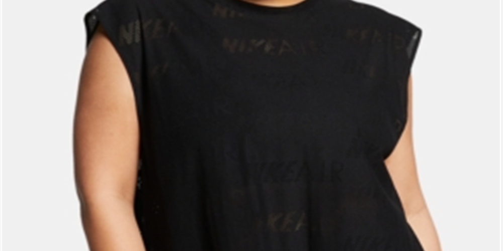 Regata Nike Feminina Sem Mangas Gola Redonda Active Wear Preta Tamanho 2X