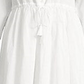 Vestido curto feminino ATM de algodão franzido, branco, tamanho P