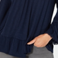 Blusa feminina estilo &amp; co com ombro de fora e manga sino, azul, tamanho pequeno